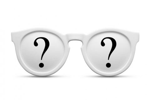 Glasses with Question Marks